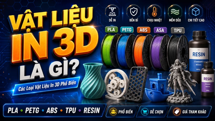 Vật Liệu In 3D Là Gì? Các Loại Vật Liệu In 3D Phổ Biến, Ưu Nhược Điểm Và Giá